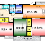 【角部屋】ダイヤパレス飯田201｜海老名市国分北4丁目賃貸3DKアパート 画像1